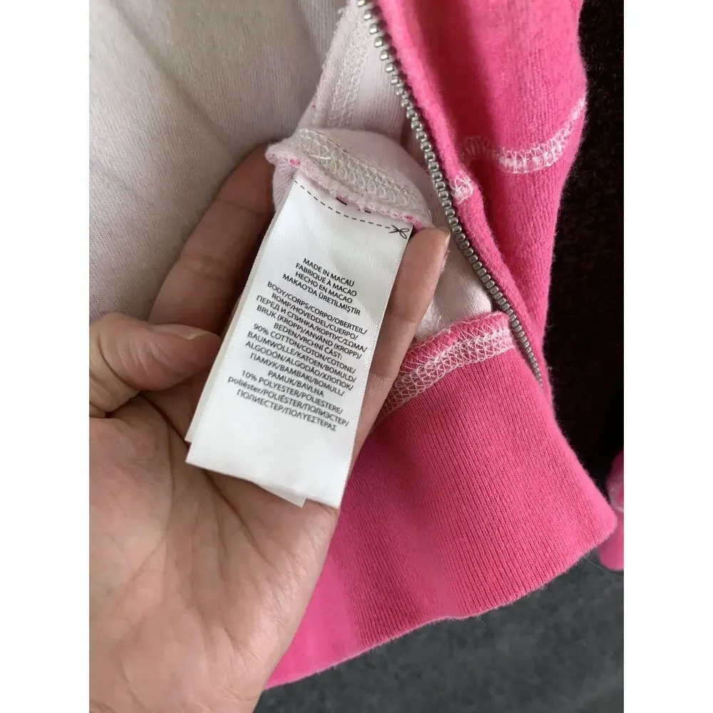Polo Ralph Lauren Hoodie Girls Full Zip Ombre Terry Cloth Sweatshirt XL (16)